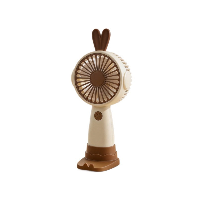 Mini Handheld Fan USB Rechargeable Cute Bunny Design Portable Personal Fan