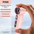 Portable Mini Fan with Power Bank Function Compact Rechargeable Personal Cooler
