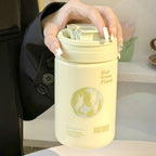 Ladies Insulated Travel Mug BPA-Free Plastic Self-Seal Spill-Proof Double-Walled Coffee Cup