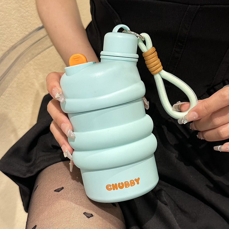 Women’s BPA-Free Plastic Water Bottle with Non-Slip Grip and Carry Loop Multifunctional Hydration Bottle