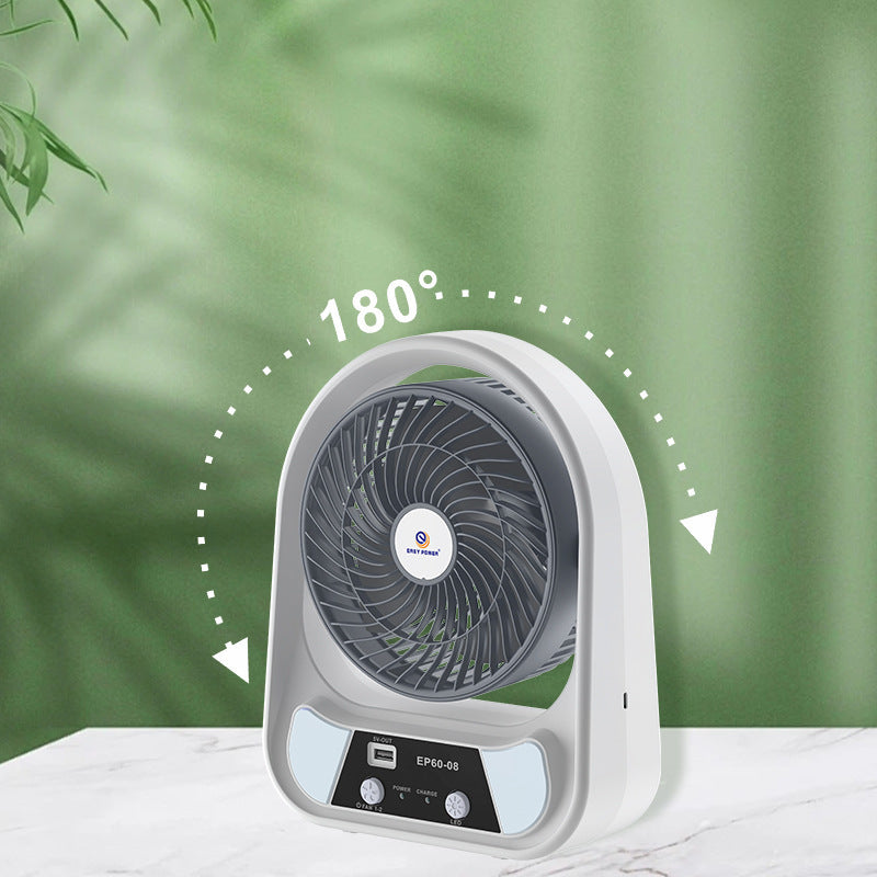 Harrow Portable Table Fan Battery Operated USB Rechargeable Compact Lightweight