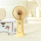 Rechargeable Portable Handheld Fan USB Charging Base Child-Safe Bear Design