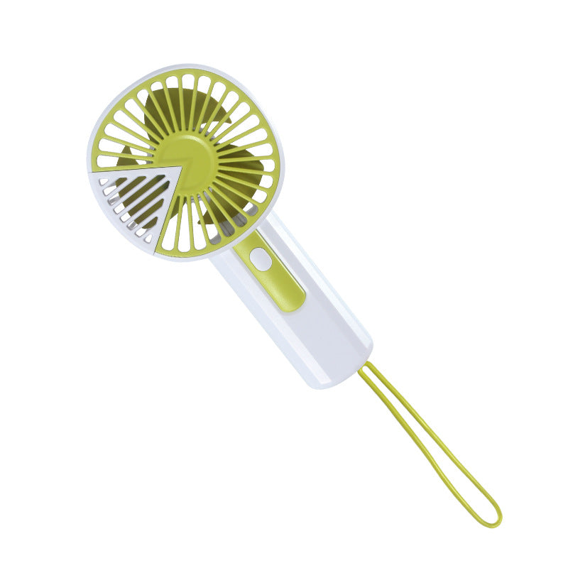 Portable Hand Fan with LED Light USB Rechargeable Compact Travel Fan