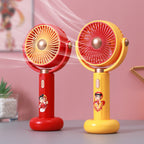 Portable Hand Fan Lightweight Plastic Comic Design Ergonomic Handle Summer Breeze