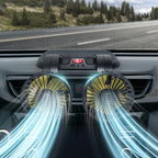 Dual Cooling Car Ventilation Fan Adjustable Speed Dual Head Portable