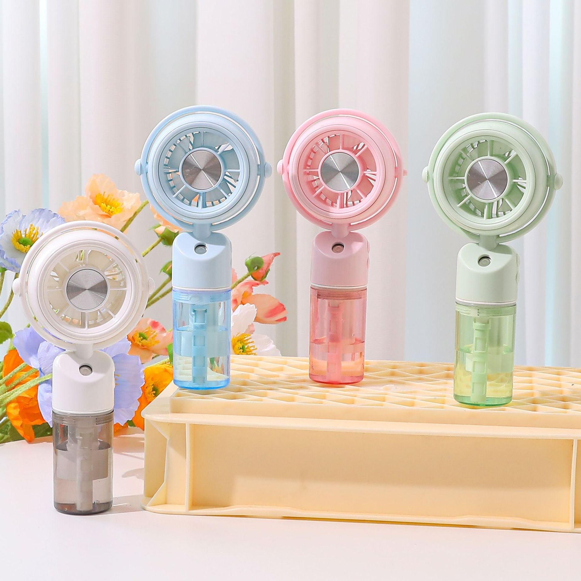 Mist Cooling Handheld Fan Rechargeable Portable Personal Fan with Misting Function