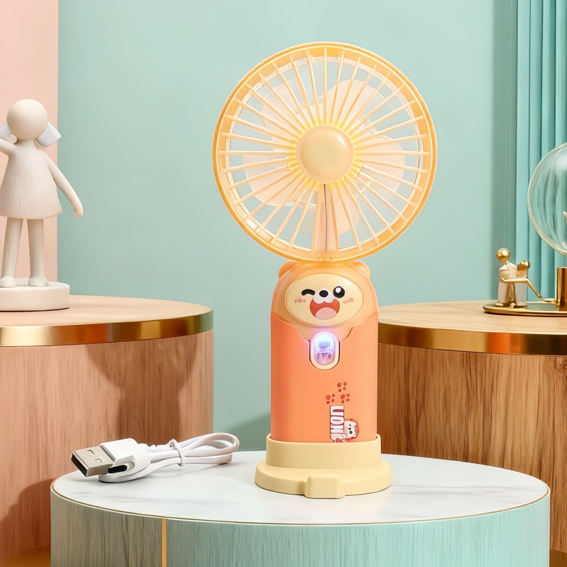 Portable Mini USB Rechargeable Desk Fan with Adjustable Tilt and Quiet Operation
