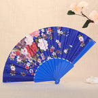 Ladies Decorative Folding Fan Lightweight Floral Design Compact Accessory
