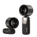 Turbo-Charged Portable Handheld Fan Rechargeable Quiet Operation Compact Design