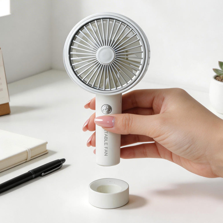 Rechargeable Handheld Fan USB Charging Detachable Stand Compact Portable Fan