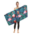 Women's Beach Towel Microfiber Soft Absorbent Colorful Flamingo Design Large Size