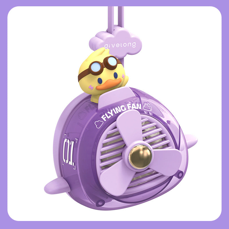 Portable Mini Fan USB Rechargeable Cute Animal Design Lightweight for Women and Kids
