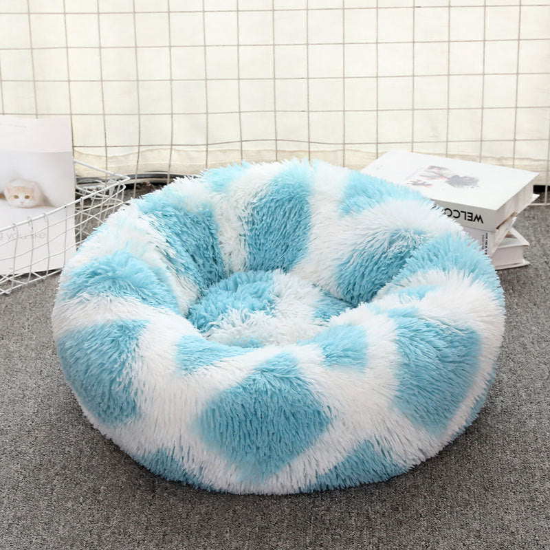 Fluffy Dog Bed Hypoallergenic Soft Round Non-Slip Machine Washable