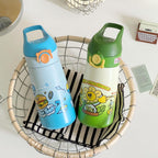 Kids Water Bottle BPA-Free Plastic Leak-Proof Child-Friendly Design with Handle