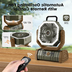 Harrow Portable USB Rechargeable Fan with Remote Control 360-Degree Rotation