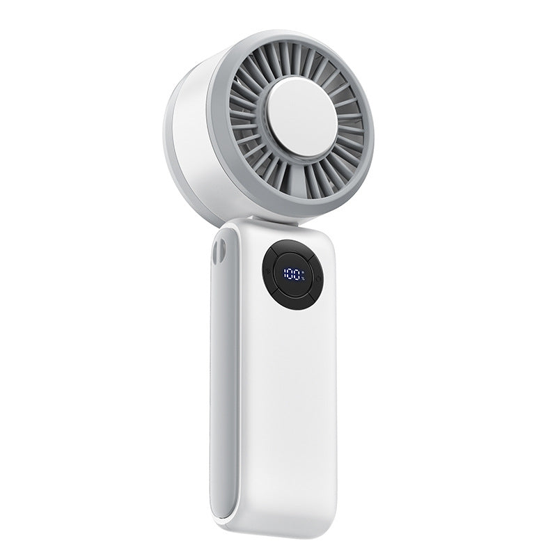 Portable Handheld Fan USB Rechargeable Compact Lightweight Adjustable Speed with LED Display