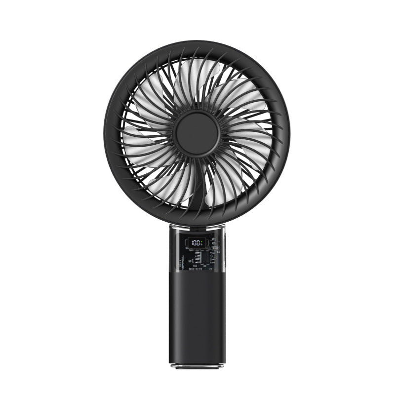 Portable Rechargeable Desk Fan High-Powered Wireless Cooling with Adjustable Speeds and Digital Display