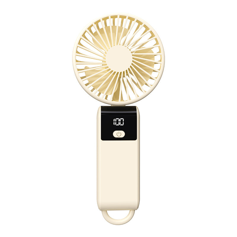 Portable Handheld Fan USB Rechargeable Compact Lightweight with LED Display and 3 Speed Settings