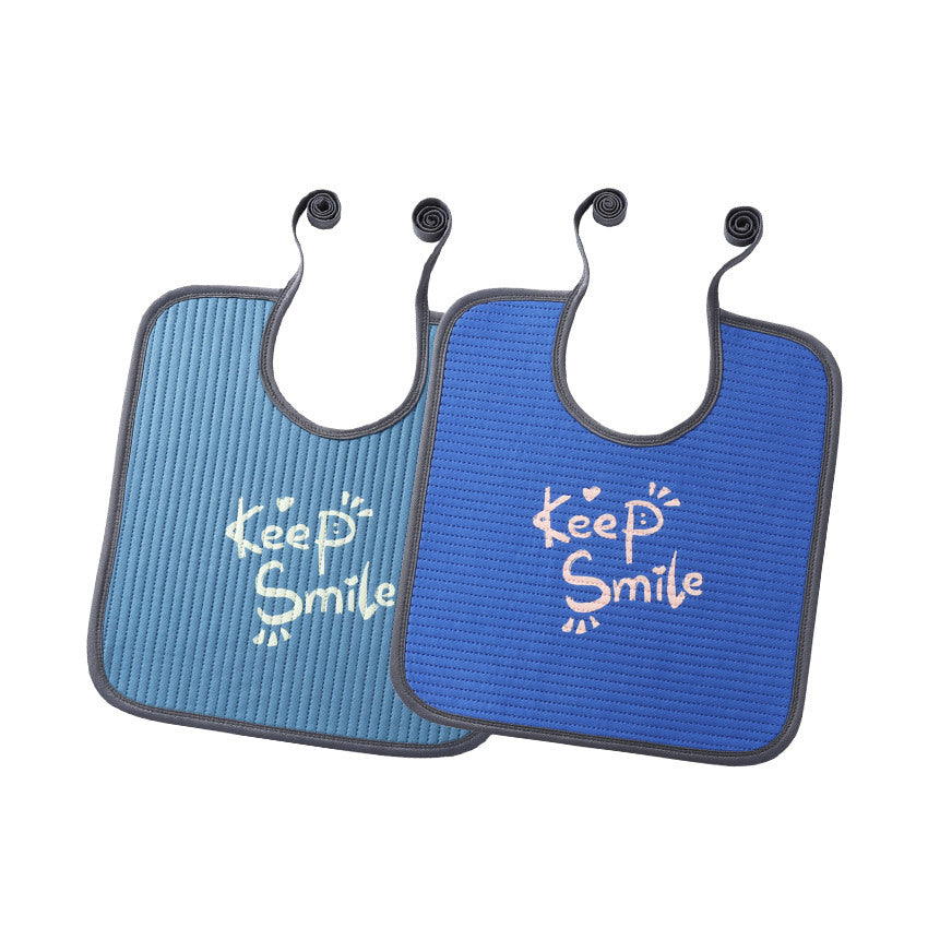 Women's Non-Slip Easy-Care Bib with Harrow Keep Smile Motif Soft Fabric