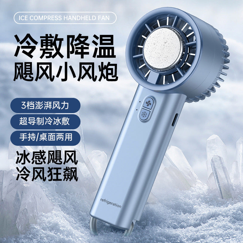 Portable Hand Fan Compact Lightweight Rechargeable Personal Cooling Fan