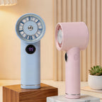 Portable USB Hand Fan with LCD Display Rechargeable Adjustable Speed Portable Cooling Fan