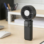 Portable Clip-On Cooling Fan USB Rechargeable Adjustable Speed with Digital Display