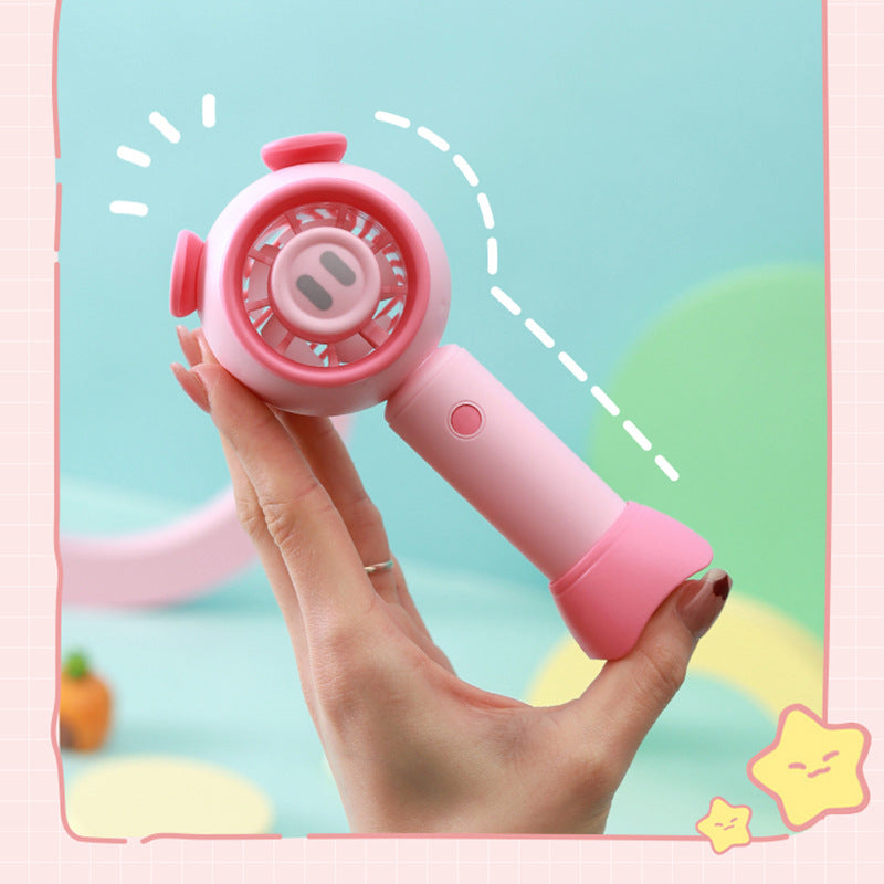 Portable Hand Fan for Women Cute Animal Design Lightweight Quiet Operation Battery Powered