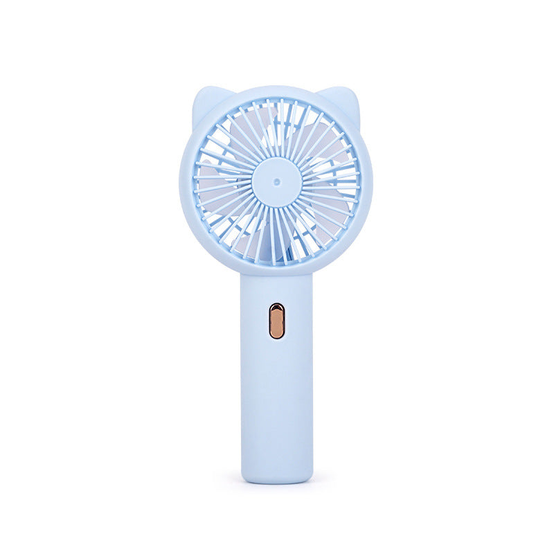 Portable Handheld Fan with Cat Ears USB Rechargeable Compact Personal Fan