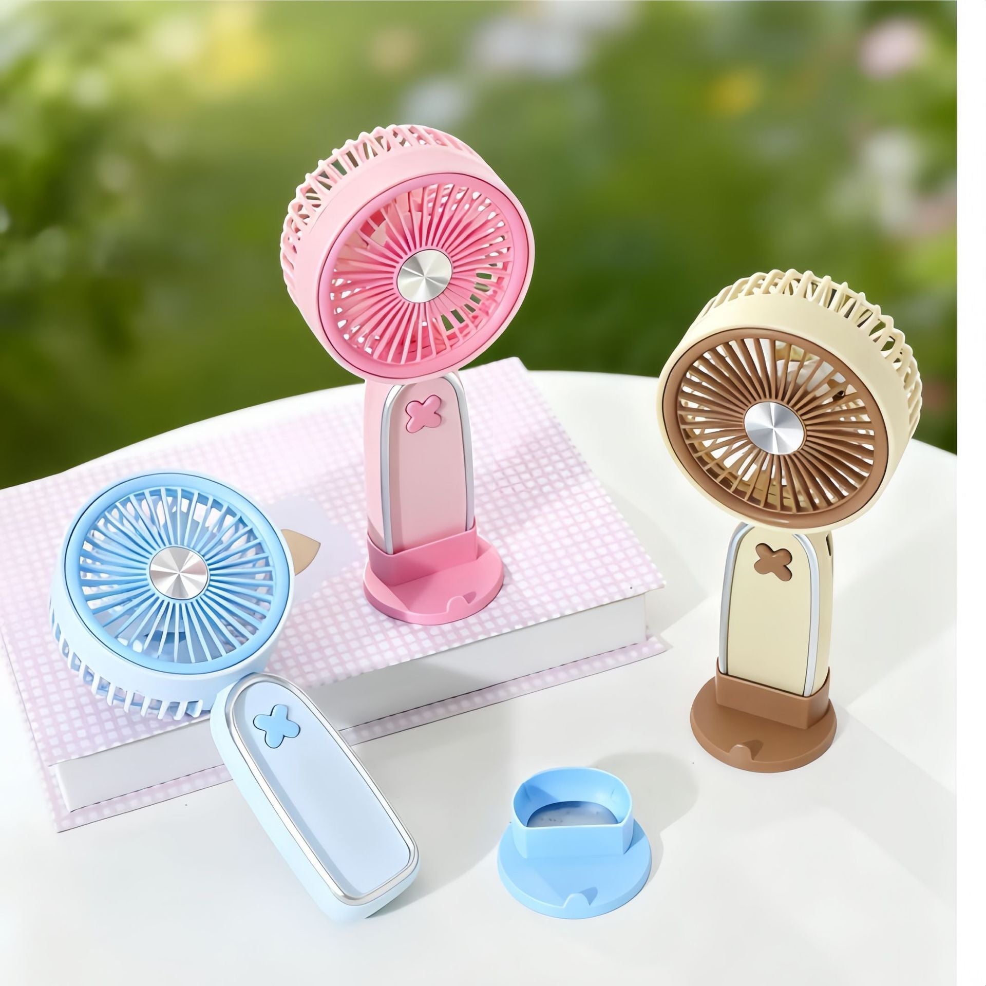 Portable Mini Fan USB Rechargeable Ergonomic Design Lightweight Compact for Women