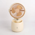 Portable USB Table Fan with Touch Control and LED Light Effect Compact Cooling Fan