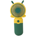 Portable Handheld Fan with Animal Ears USB Rechargeable Quiet Operation