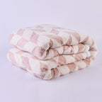 Women’s Plush Blanket Houndstooth Pattern Ultra-Soft Hypoallergenic Microfiber Cozy Throw