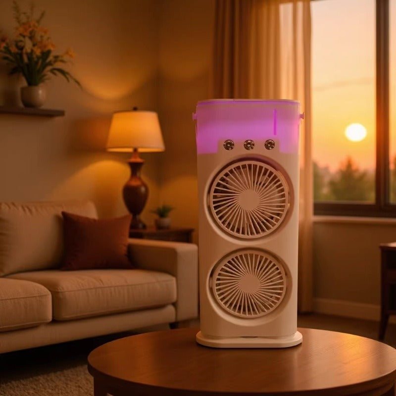 Harrow Double Spray Fan with Remote Control Quiet Operation for Home and Office