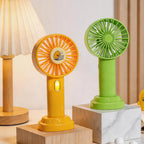 Portable USB Rechargeable Hand Fan Lightweight Compact with Fun Design for Women