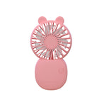 Mini Tabletop Fan Compact Quiet Personal Desk Fan with Adjustable Speed and Bear Ear Design