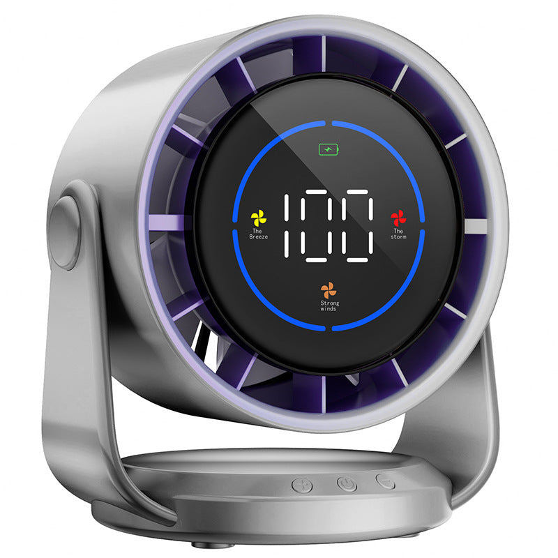 Smart Digital Air Circulator Fan with Touch Controls Multiple Speeds Adjustable Angle Energy Efficient