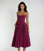 Aliza | Elegant Cocktail Midi Dress for Women
