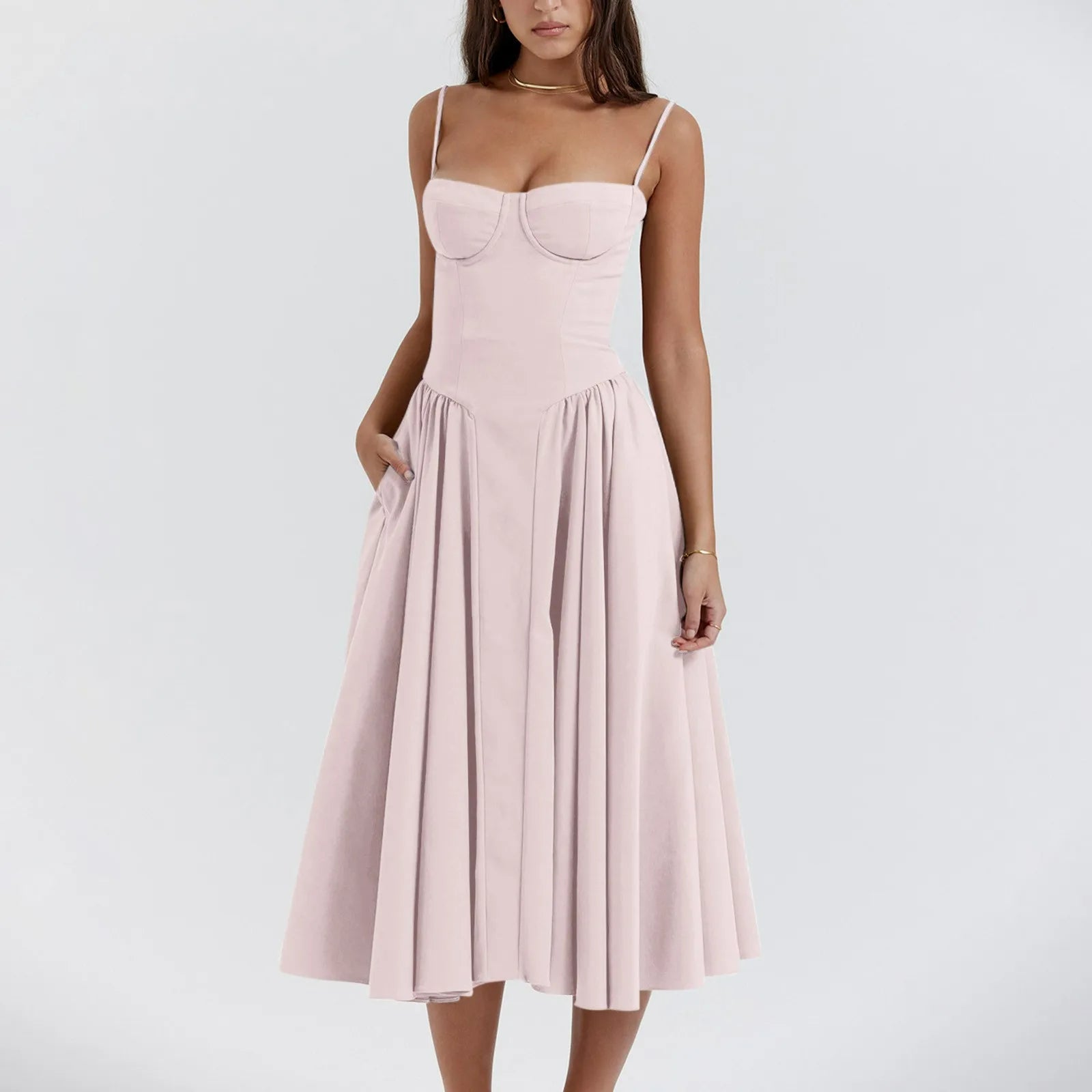 Aliza | Elegant Cocktail Midi Dress for Women