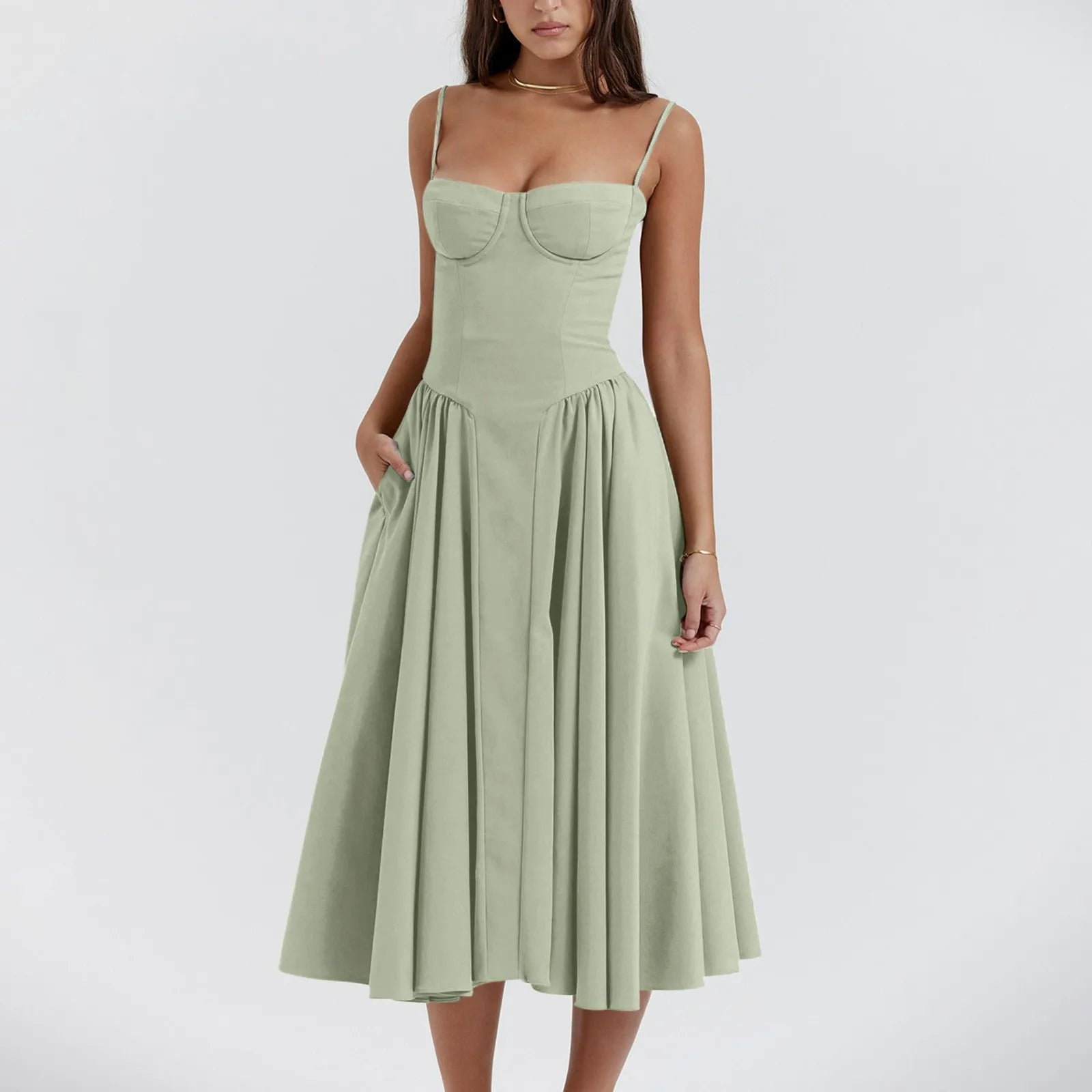 Aliza | Elegant Cocktail Midi Dress for Women