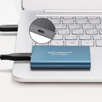 Portable SSD USB-C External Drive 128GB Aluminum Shockproof Solid State Drive 1050MB/s