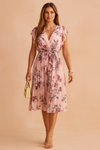 Althea | Elegant Floral Midi Dress for Women