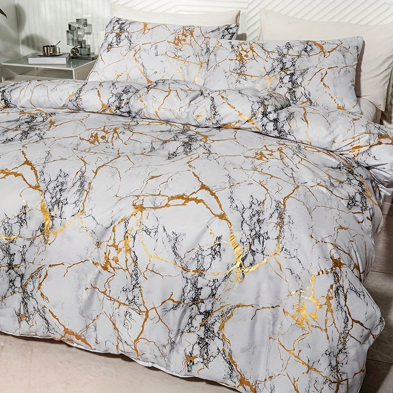 DreamScape Duvet Cover Set Soft Polyester-Cotton Blend Hotel Style Bedding All Sizes
