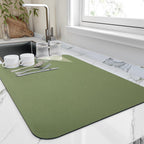 Quick-Dry Dish Drying Mat Soft Diatomite Super Absorbent Compact Kitchen Counter Mat