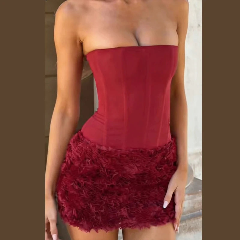 Zena | Elegant Cocktail Mini Dress for Women Open Back