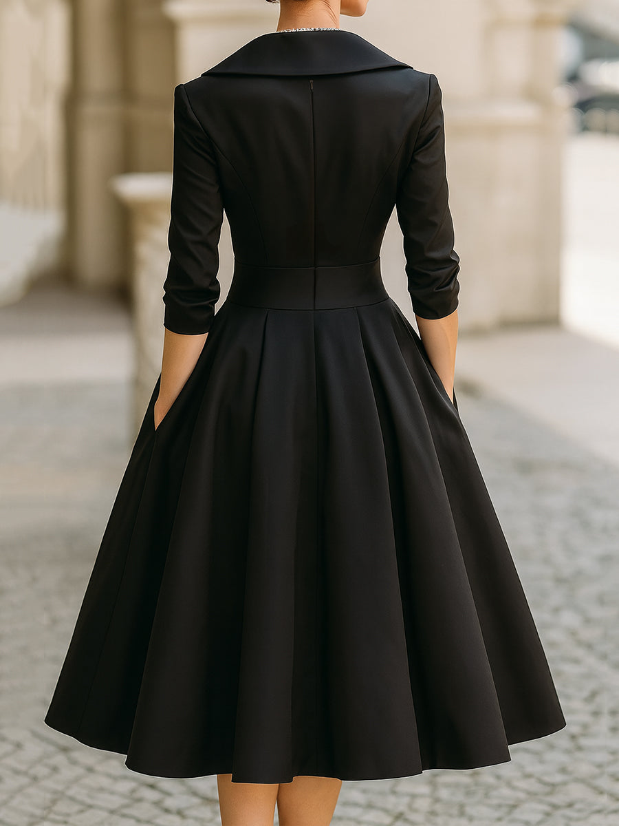 Harrow Reece elegant midi dress for women, featuring a flowing summer design with a sleek silhouette and vibrant color.