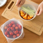Reusable Silicone Food Wrap Set of 4 BPA-Free Food Storage Covers Airtight Eco-Friendly Kitchen Wraps