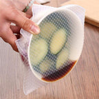 Reusable Silicone Food Wrap Set of 4 BPA-Free Food Storage Covers Airtight Eco-Friendly Kitchen Wraps
