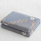 Reversible Botanical Vine Blanket 100% Cotton Lightweight Summer Throw