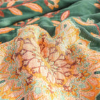 Sunfern Reversible Cotton Blanket Vintage Floral Design 59x79 Inches Cozy Throw