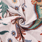 Liora Vintage Reversible Cotton Blanket Floral Pattern Soft All-Season Throw